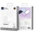 WiWU Wi-P043 Magnetic Power Bank - Wireless Portable Charger for Smartphone with USB-C Input, Wireless Output, Type-C Port with Stand | Portable Phone Charger - White